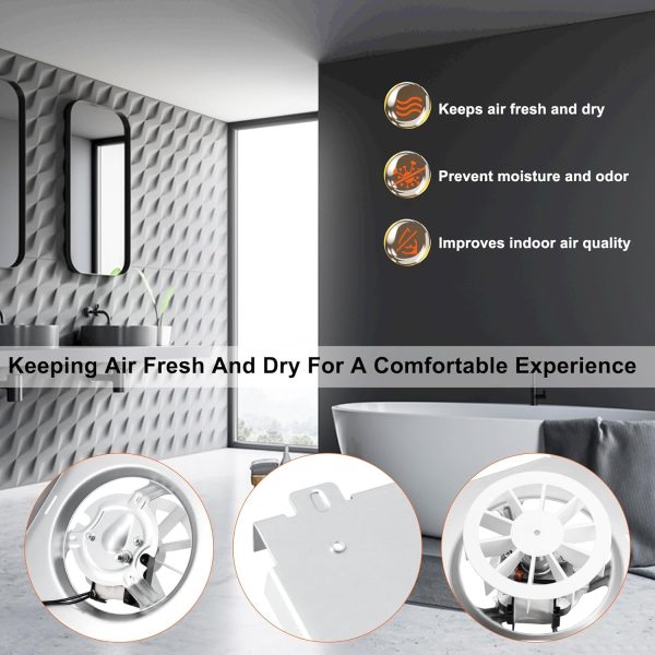 Hiorucet S0503B000 Bathroom Fan Motor Copper Quiet-7