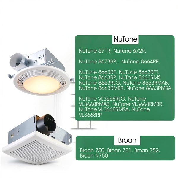 CLLOMAGY Fan Motor Replacement Nutone Broan Quiet Efficient-5