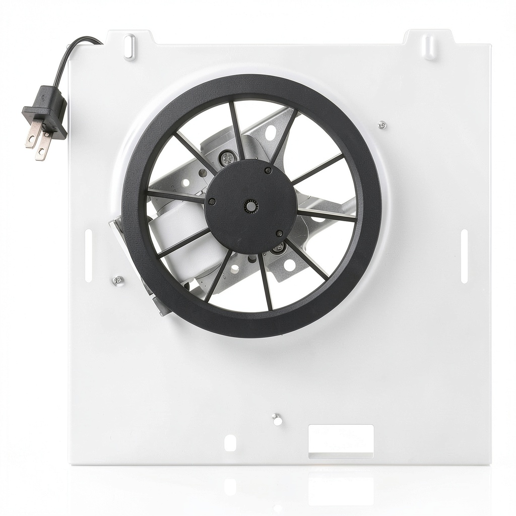 Motoasis 50CFM fan motor installed in a bathroom ceiling