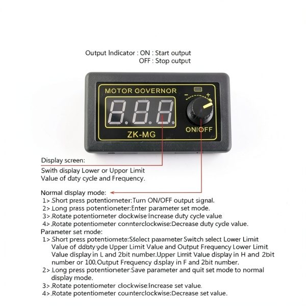 PEMENOL Motor Driver DC 5V-24V 15A Digital Encoder Control-2