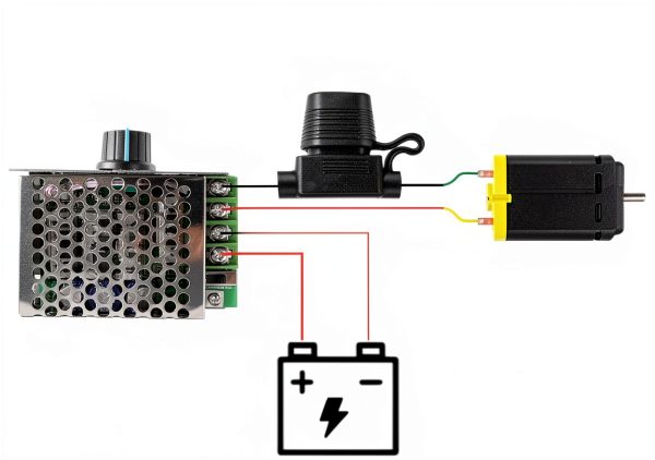 Enmja PWM DC Motor Speed Controller 30A Wide Voltage-4