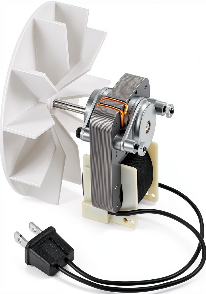 'Ceoighe bathroom exhaust fan motor with specifications displayed'