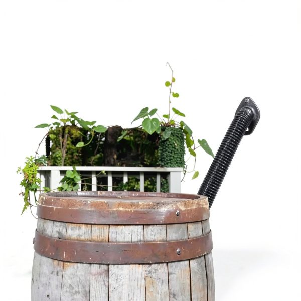 EarthMinded DIY Rain Barrel Diverter Kit - Black Metal Plastic for-4