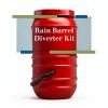 EarthMinded DIY Rain Barrel Diverter Kit - Black Metal Plastic for-5